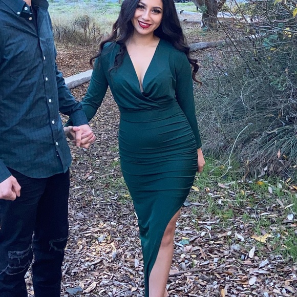 Emerald Cocktail Dress - Picture 5 of 5